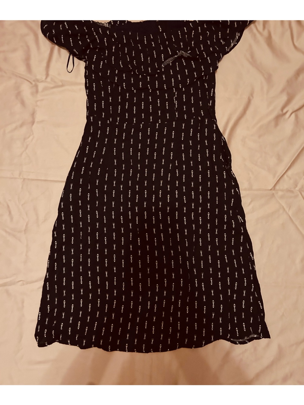 Lost + Wonder Black Off-Shoulder Button-Front Summer Dress Size Medium - Picture 10 of 14